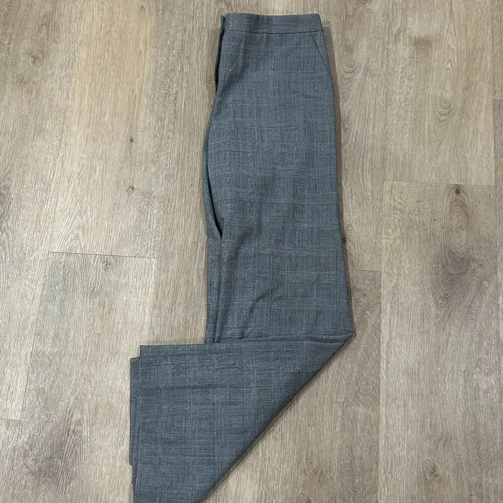 NWOT Women's 16 Classiques Entier Gray Plaid Wool Suiting Trouser Dress Pants